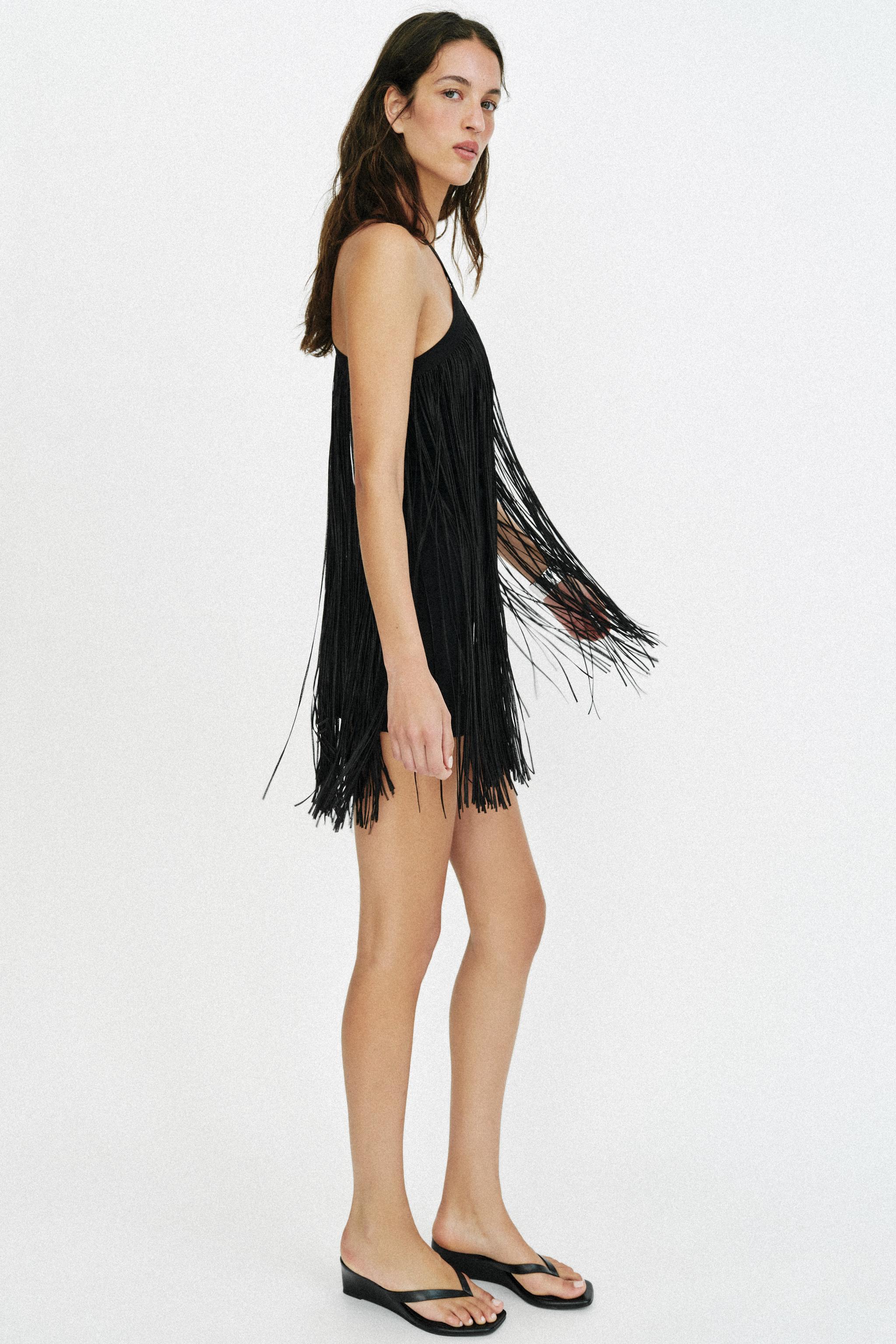 FRINGED SHORT DRESS